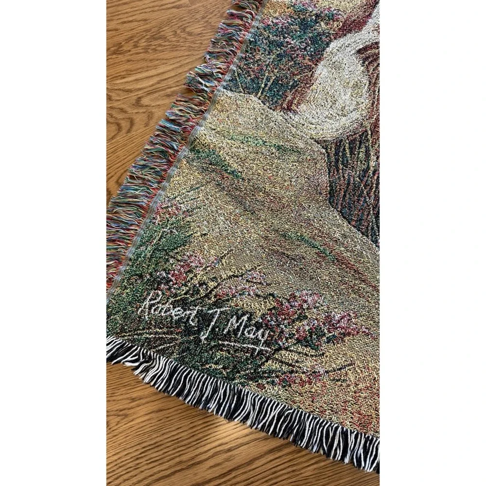 Pure Country Weavers Robert J May Springer Spaniel Dog Tapestry Throw Blanket